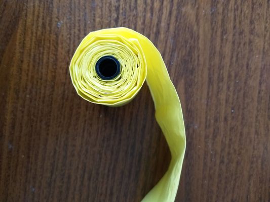 la basura biodegradable amarilla del animal doméstico 15mic empaqueta la impresión bicolor