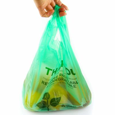 Bio bolsos de compras plásticos biodegradables basados del 40%, las bolsas de plástico amistosas de Eco