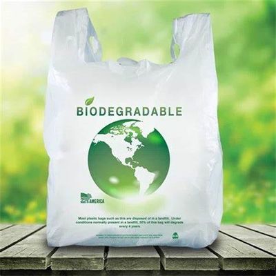 Los bolsos de ultramarinos durables de la camiseta el 100% 12 biodegradables avanzan lentamente anchura