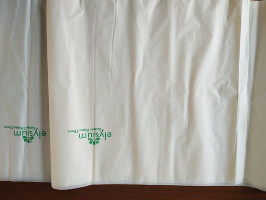 Bolsos de basura biodegradables orgánicos blancos 70 x 110/60 x 80 cm con la impresión