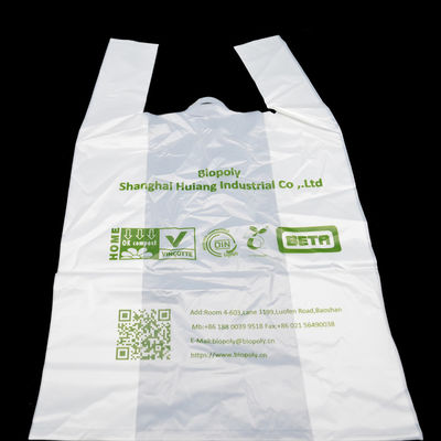 La verdura biodegradable de PBAT PE empaqueta bolsos abonablees de la maicena 13mic