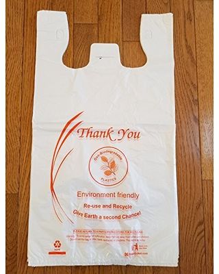 Bolsos de compras plásticos biodegradables reutilizables buenos aislando la propiedad con los logotipos