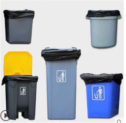 Los bolsos de basura biodegradables negros/el cubo de basura biodegradable empaqueta al OEM aceptable