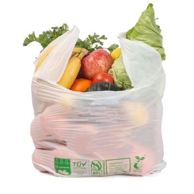 Camiseta plástica biodegradable amistosa de los bolsos que hacen compras del PLA el 100% de Eco en el rollo