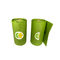 los bolsos biodegradables verdes del cubo de basura impermeabilizan los bolsos de basura abonablees 15mic
